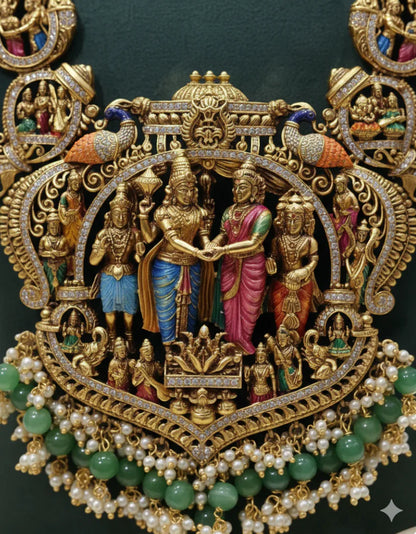 Handpainted Necklace Set.